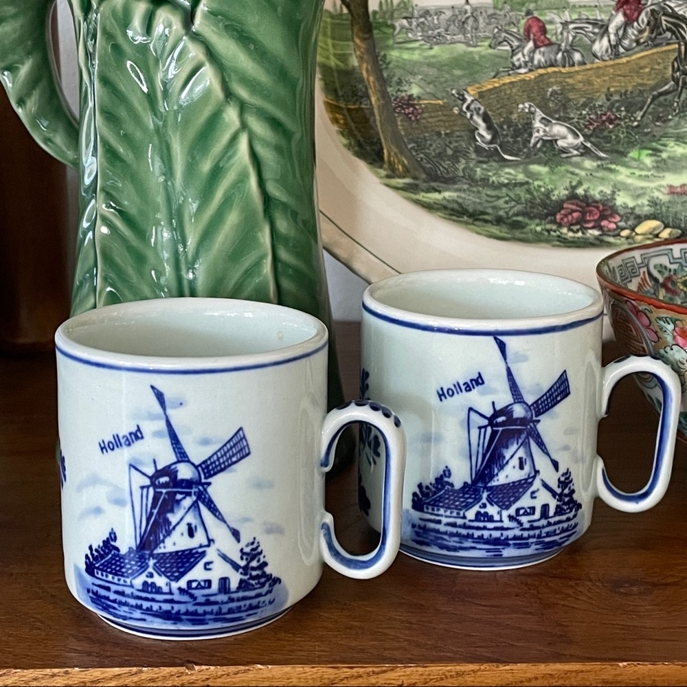 Hand Painted Delft Blauw 6oz Mugs